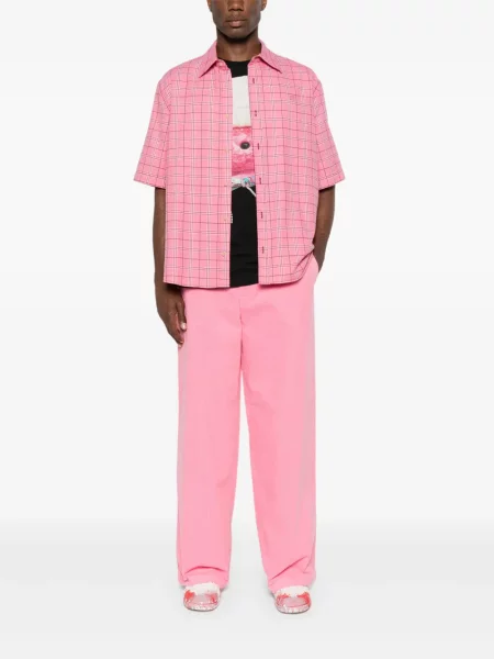 Kelnės Acne Studios kordinis velvetas rožinė
