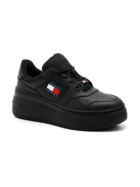 Trampki Tommy Jeans skórzane retro czarne