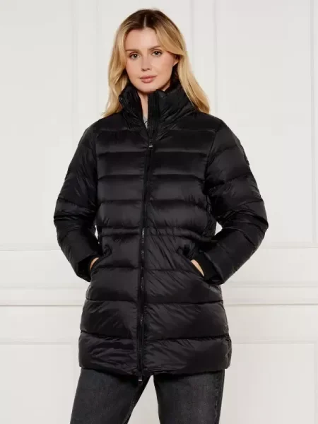 Tommy Hilfiger Steppelt kabát FUNNEL fekete