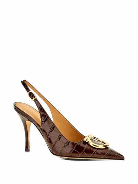 Pantofi cu toc Ferragamo slingback maro
