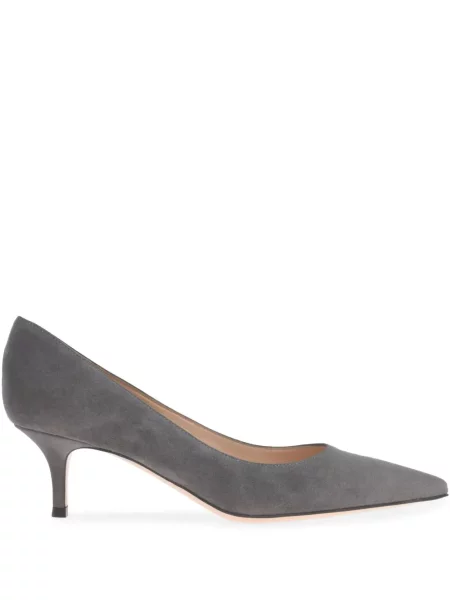 Pantofi cu toc Gianvito Rossi din piele gri