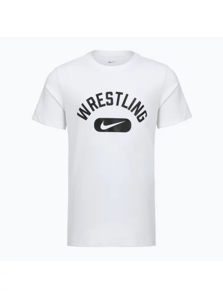 Tricou pentru bărbați Nike Wrestling Disc DFC white/black alb