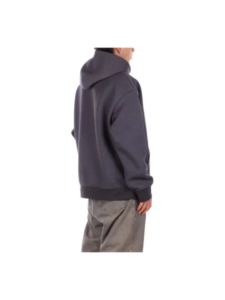 Bluza Carhartt WIP Hooded Alda Sweat UNISEX Black/ White L szara
