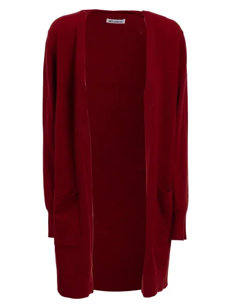 Influencer Geacă tricotată bordeaux roșu