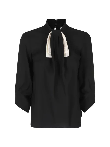 Bluză Elisabetta Franchi cu funde negru