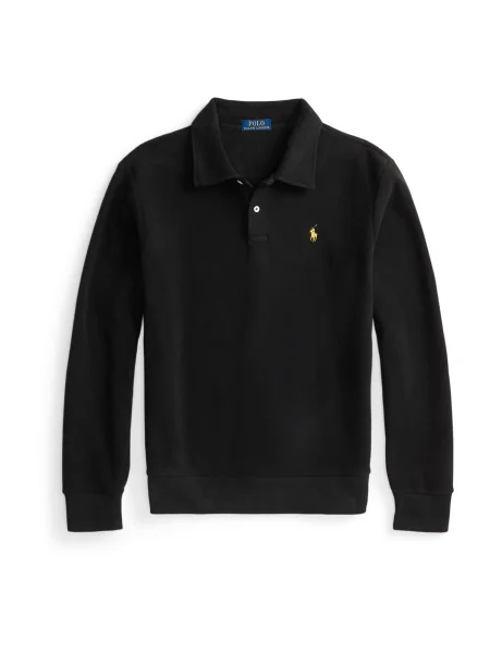 Pulover Polo Ralph Lauren din fleece negru