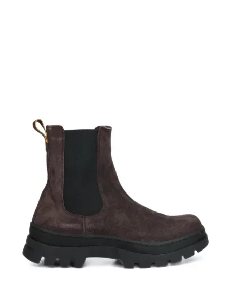 Botine Moorer din piele de căprioară chunky maro