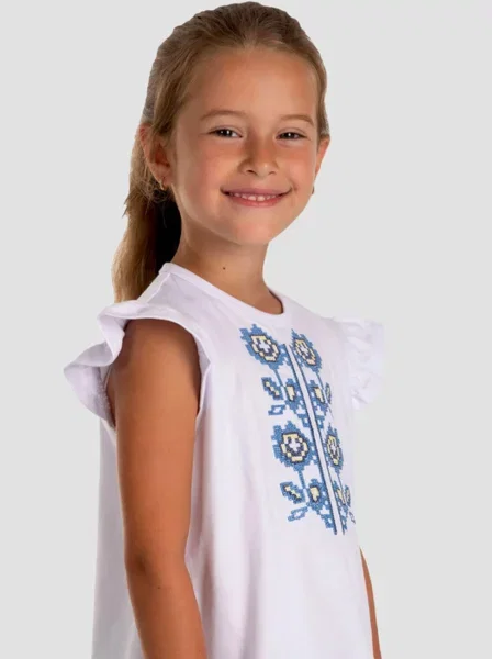 Детская рубашка Folk Moda белая