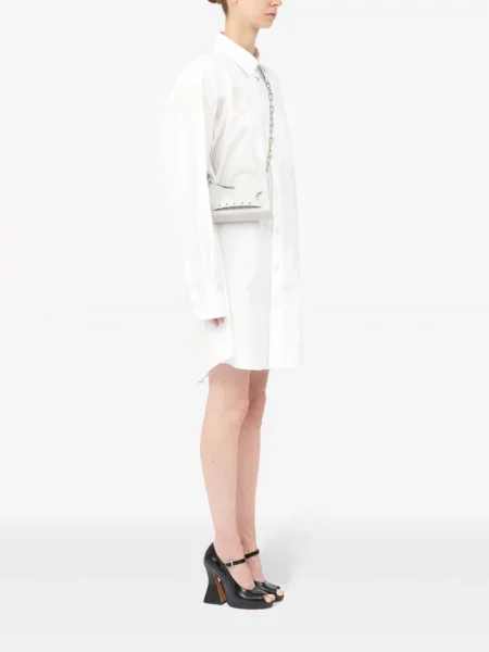 Iš natūralios odos mini odinė rankinė Maison Margiela balta