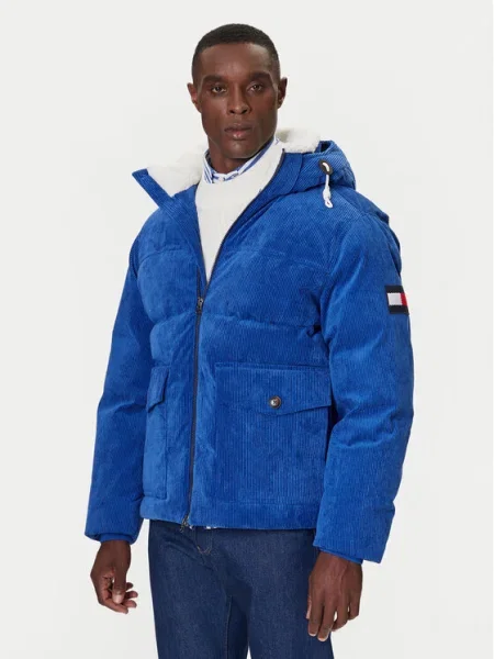 Пухено яке Tommy Hilfiger зимен модел синьо