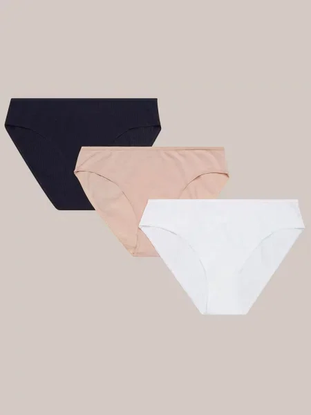 Трусики слип в рубчик 3 штуки