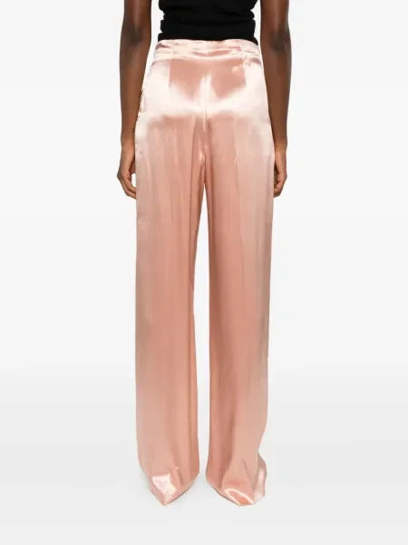Pantaloni Alberta Ferretti din satin roz