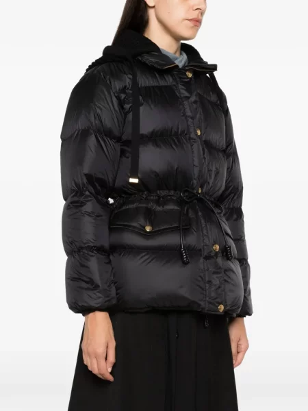 Geacă Moncler cu glugă negru