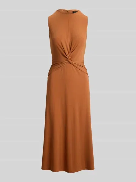 Lauren Ralph Lauren sukienka rozkloszowana pomarańczowa