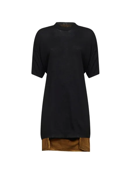 Mini rochie mini Uma Wang de costum cu nervuri negru