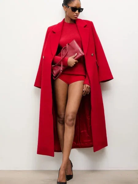 Answear.LAB palton de lana rosu