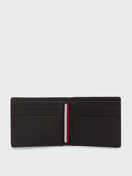 Шкіряний гаманець Tommy Hilfiger коричневий