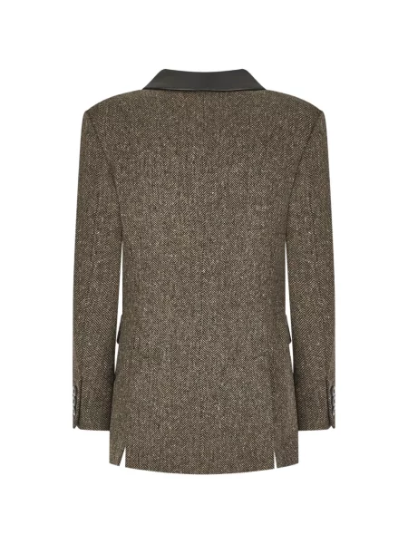 Sacou Vitovi cu model herringbone maro
