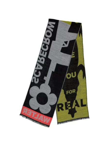 Fular Walter Van Beirendonck din jacard negru