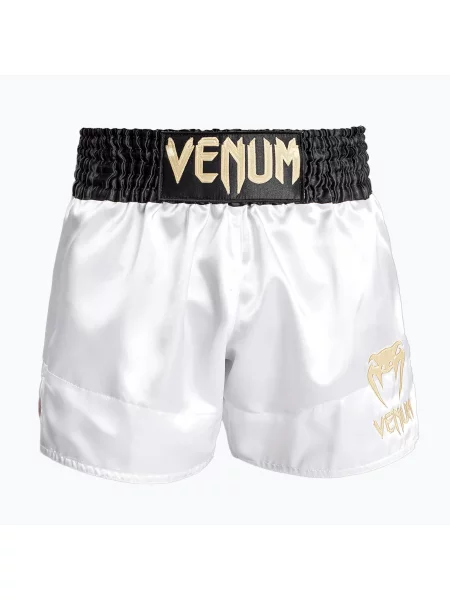 Тренувальні шорти Venum Classic Muay Thai білий/золотий/чорний білі