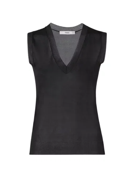 Pulover Fendi de mătase negru