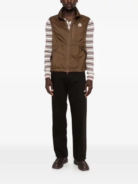 Vestă Moncler fără mâneci maro