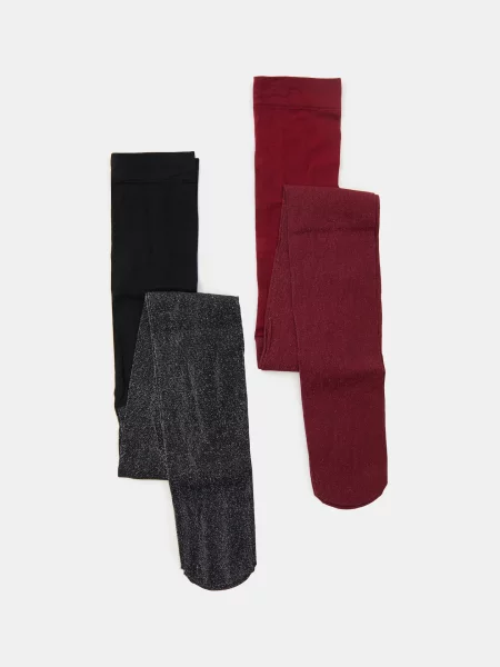 Sinsay Punčocháče s metalickou nití 2 pack vícebarevná