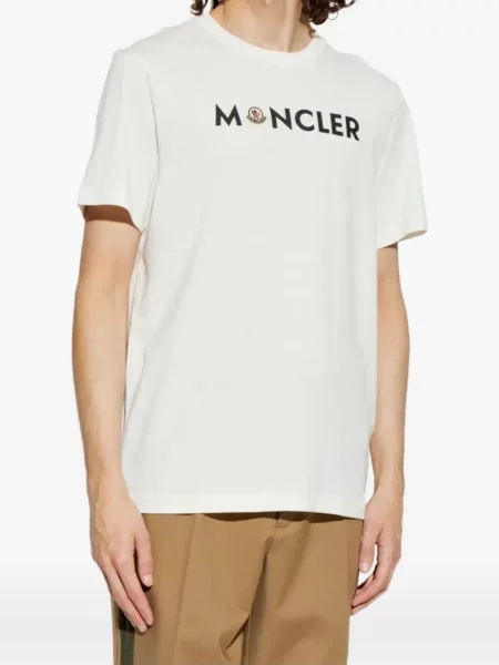Tricou Moncler cu autograf alb