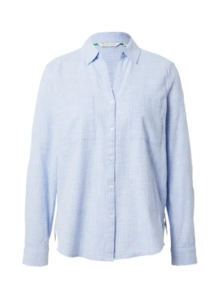 TOM TAILOR Bluză deschis / alb albastru