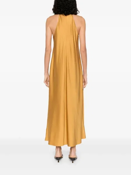 Rochie Forte_forte cu gât halter de costum galben