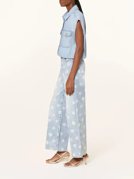 Miss Goodlife Dżinsy Z Rozszerzanymi Nogawkami I Kryształkami blau niebieskie