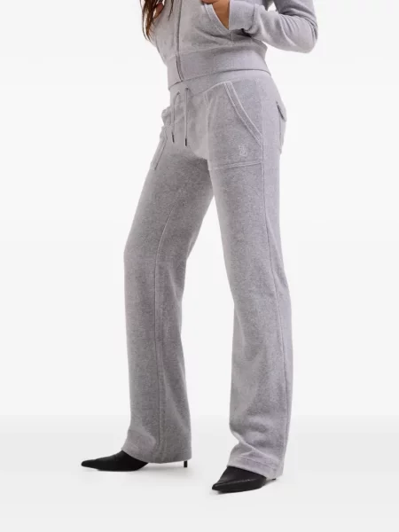 Βελούδινο τρέξιμο παντελόνι Juicy Couture γκρι