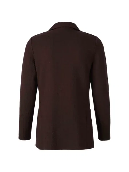 Geacă Lardini tricotate cu model herringbone maro