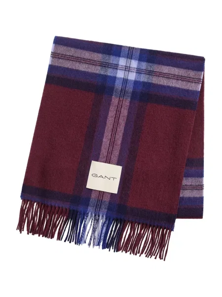 GANT Fular TARTAN bleumarin / roșu vin alb