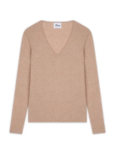 JUST CASHMERE Pulover Joan mokka