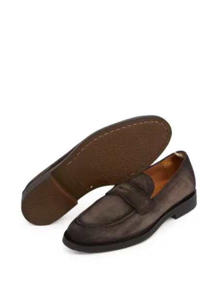 Pantofi loafer Officine Creative din piele de căprioară maro
