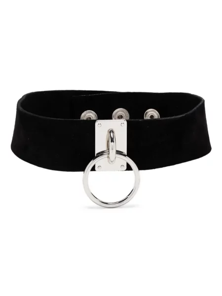 Colier Manokhi din piele de căprioară negru