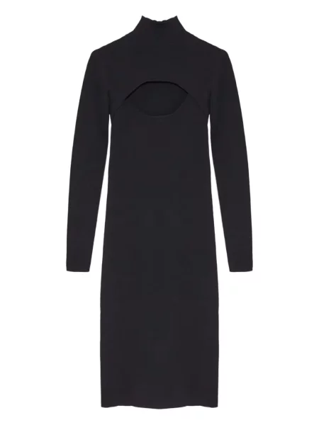 Rochie midi Yves Salomon până la genunchi de costum negru