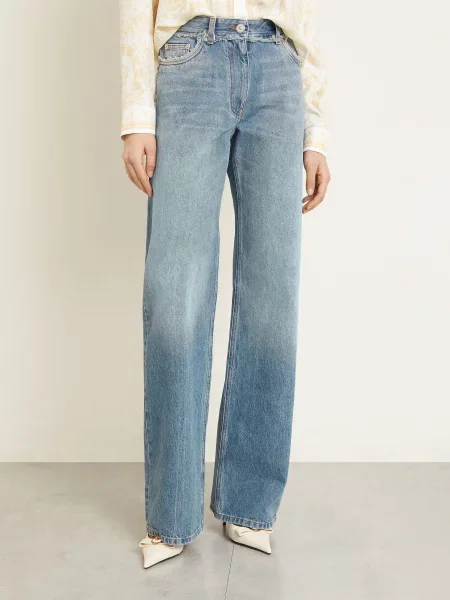 Versace Proste Dżinsy blau niebieskie