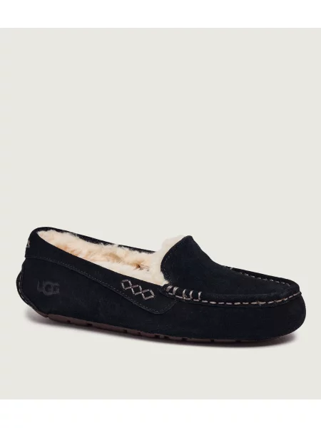 UGG Bőr papucs Ansley fekete