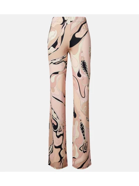 Pantaloni Pucci din jerseu roz