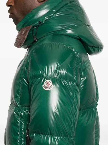 Geacă Moncler cu glugă verde