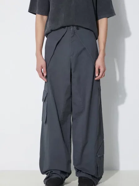 A-COLD-WALL* pantaloni Overlay Cargo Pant barbati cu fason cargo gri