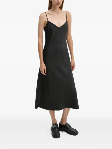Odgovarati haljina Day Birger Et Mikkelsen s V-izrezom crna