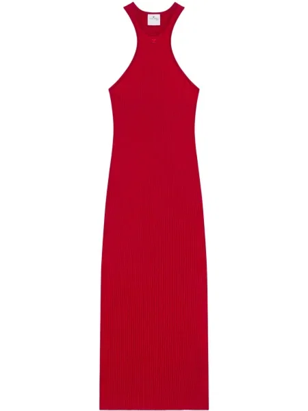Sukienka midi Courreges do kolan garniturowa czerwona