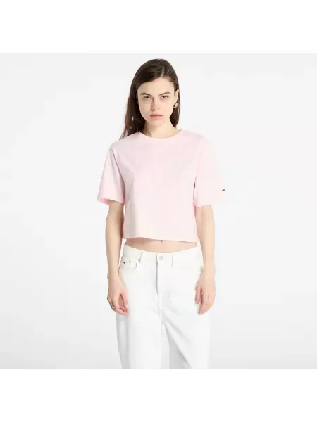 Póló Tommy Jeans Relaxed Tonal Crew T-Shirt Pink S rózsaszín