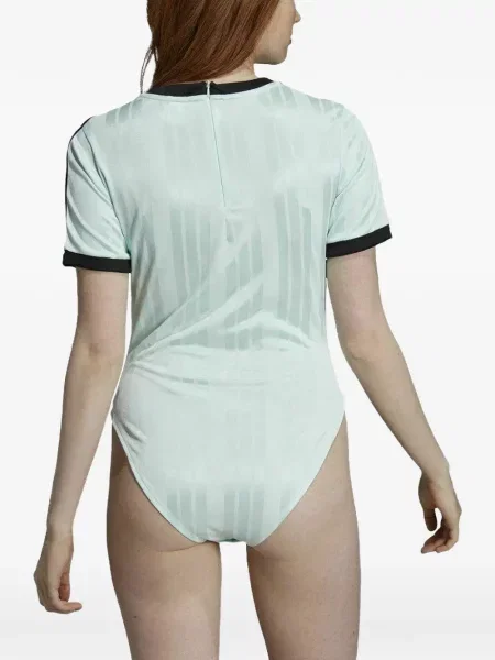 Pruhované krajkové pruhované tričko Adidas s vázáním šedé