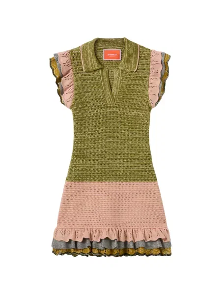 Rochie mini La Doublej tricotate verde