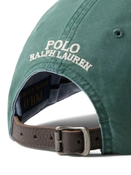 Dlouhá pruhovaná s límcem kšiltovka Polo Ralph Lauren modrá