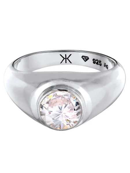 KUZZOI Prstan / transparentna srebrna